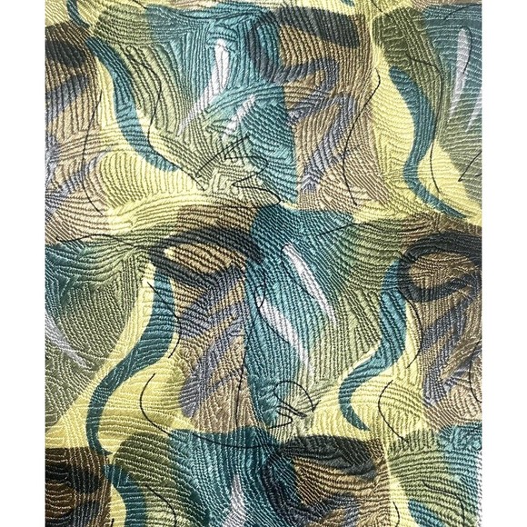 Jerry Garcia Silk Tie Blue Mountain Collection Forty Two Green Aqua Yellow - Picture 7 of 9